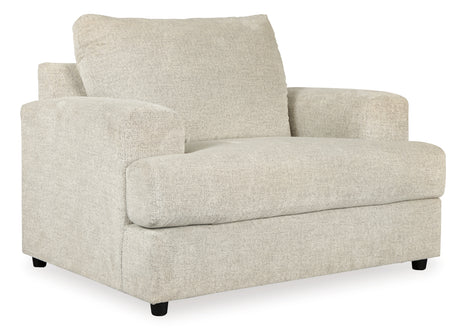 Soletren Chair and Ottoman in Stone from Ashley Furniture - Luna Furniture