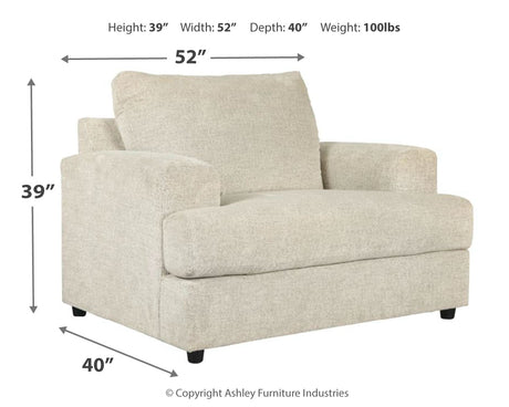 Soletren Chair and Ottoman in Stone from Ashley Furniture - Luna Furniture