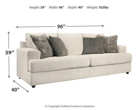 Soletren Sofa, Loveseat and Chair in Stone from Ashley Furniture - Luna Furniture