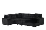Sonic Black Sectional With Pull-Out Bed from Happy Homes - Luna Furniture