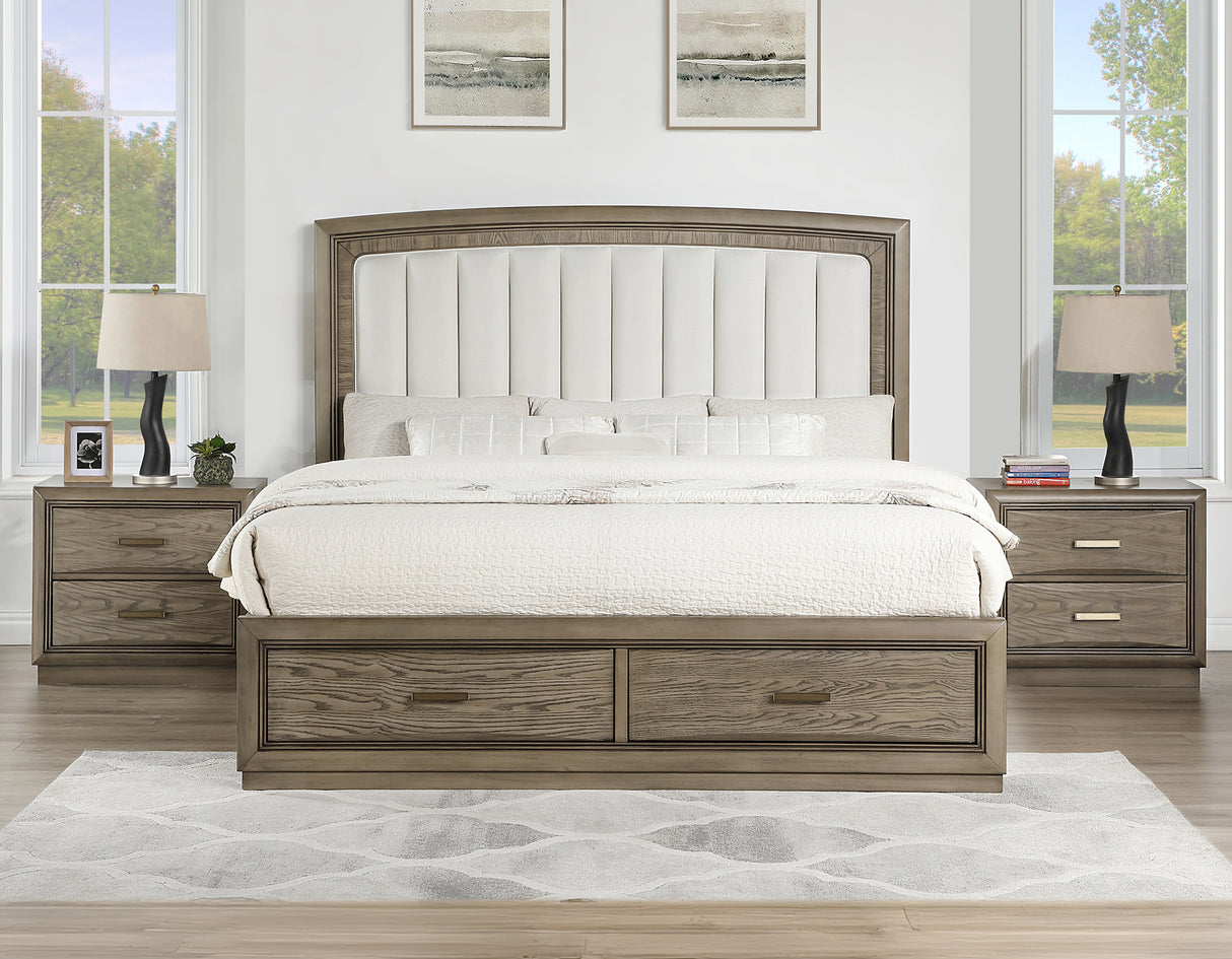 Sonoma 4-Piece Queen Upholstered Storage Platform Bedroom Set from Steve Silver - Luna Furniture
