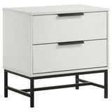 Sonora White 2-Drawer Nightstand Bedside Table from Coaster - Luna Furniture