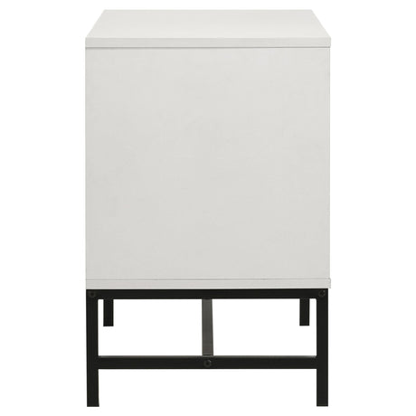 Sonora White 2-Drawer Nightstand Bedside Table from Coaster - Luna Furniture