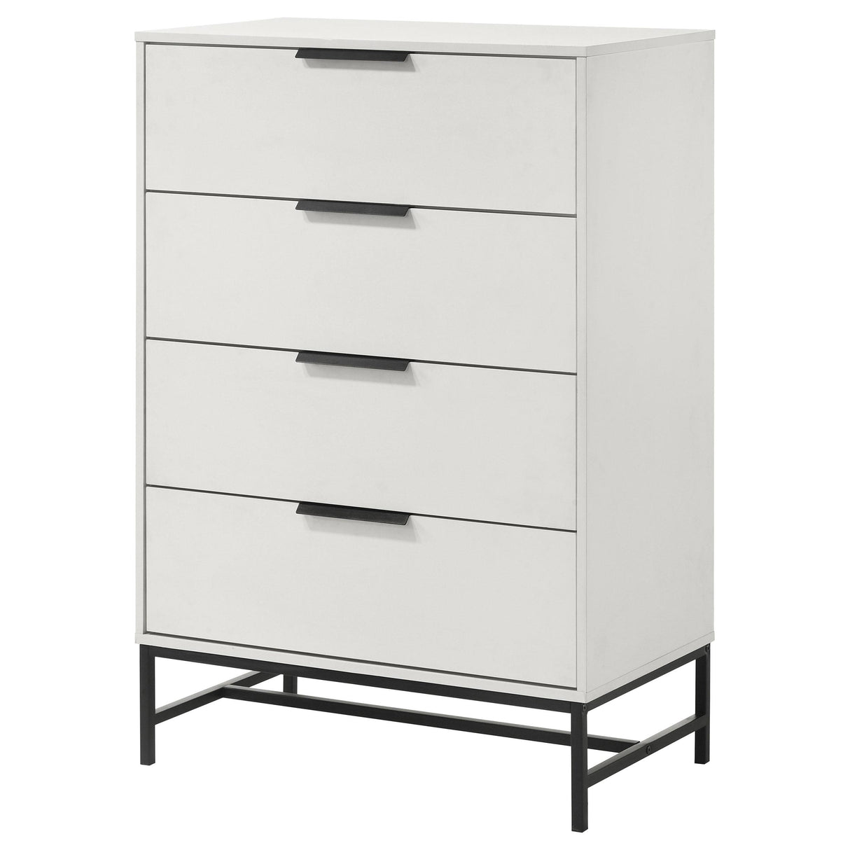Sonora White 4-Drawer Bedroom Chest from Coaster - Luna Furniture