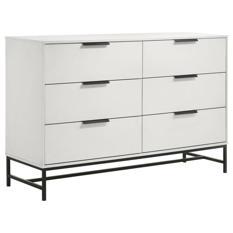 Sonora 6-drawer Bedroom Dresser White - 224863