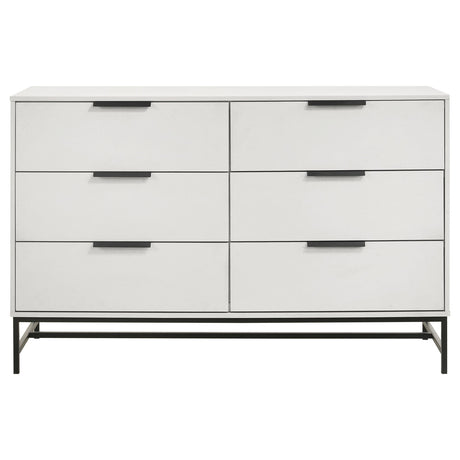 Sonora White 6-Drawer Bedroom Dresser from Coaster - Luna Furniture