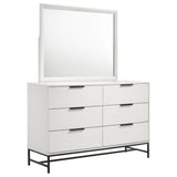 Sonora White 6-Drawer Dresser with Mirror from Coaster - Luna Furniture