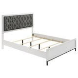 Sonora White Queen Upholstered Panel Bed from Coaster - Luna Furniture