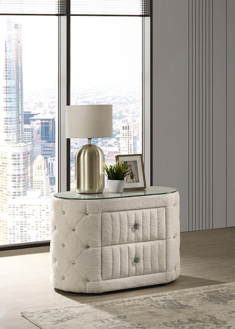 Sonya Ivory 2-Drawer Nightstand from Coaster - Luna Furniture