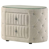 Sonya Ivory 2-Drawer Nightstand from Coaster - Luna Furniture