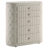 Sonya Ivory 5-Piece Upholstered Queen Bedroom Set from Coaster - Luna Furniture