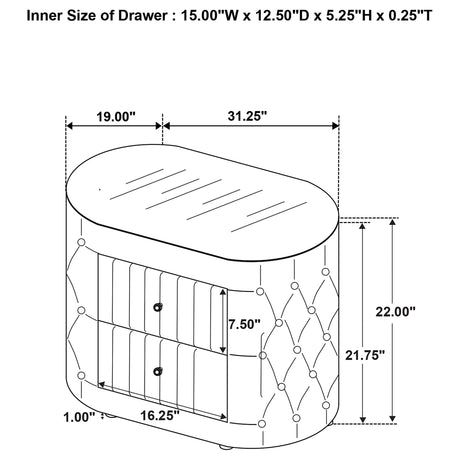 Sonya Ivory 5-Piece Upholstered Queen Bedroom Set from Coaster - Luna Furniture