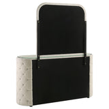 Sonya Ivory 6-Drawer Upholstered Bedroom Dresser with Mirror from Coaster - Luna Furniture