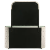 Sonya Ivory 6-Drawer Upholstered Bedroom Dresser with Mirror from Coaster - Luna Furniture