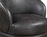 Sophia Gray Leatherette Swivel Accent Chair from Steve Silver - Luna Furniture