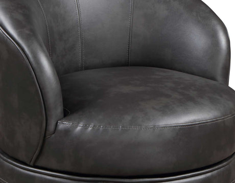 Sophia Gray Leatherette Swivel Accent Chair from Steve Silver - Luna Furniture
