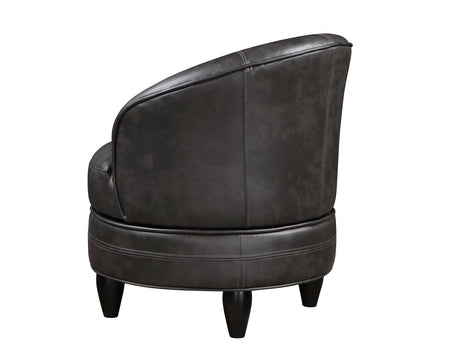 Sophia Gray Leatherette Swivel Accent Chair from Steve Silver - Luna Furniture