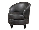 Sophia Gray Leatherette Swivel Accent Chair from Steve Silver - Luna Furniture