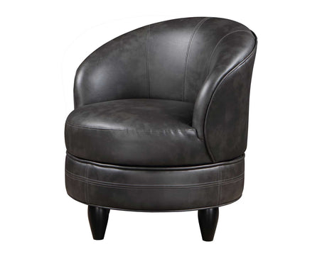 Sophia Gray Leatherette Swivel Accent Chair from Steve Silver - Luna Furniture
