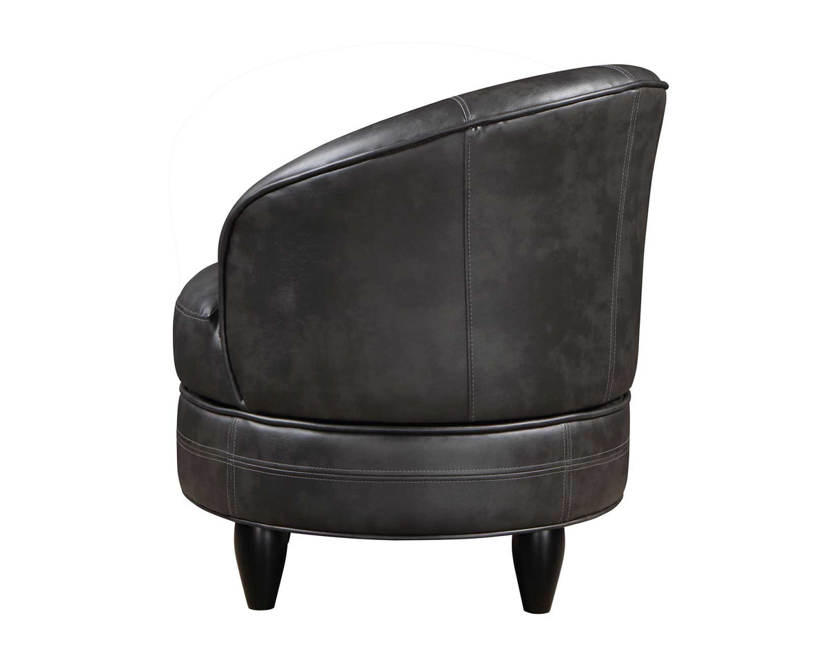 Sophia Gray Leatherette Swivel Accent Chair from Steve Silver - Luna Furniture