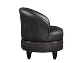 Sophia Gray Leatherette Swivel Accent Chair from Steve Silver - Luna Furniture