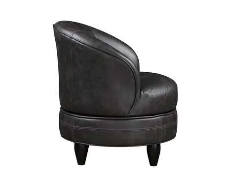 Sophia Gray Leatherette Swivel Accent Chair from Steve Silver - Luna Furniture