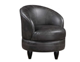 Sophia Gray Leatherette Swivel Accent Chair from Steve Silver - Luna Furniture