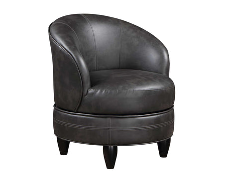 Sophia Gray Leatherette Swivel Accent Chair from Steve Silver - Luna Furniture