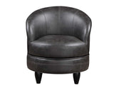 Sophia Gray Leatherette Swivel Accent Chair from Steve Silver - Luna Furniture