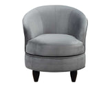Sophia Gray Velvet Swivel Accent Chair from Steve Silver - Luna Furniture