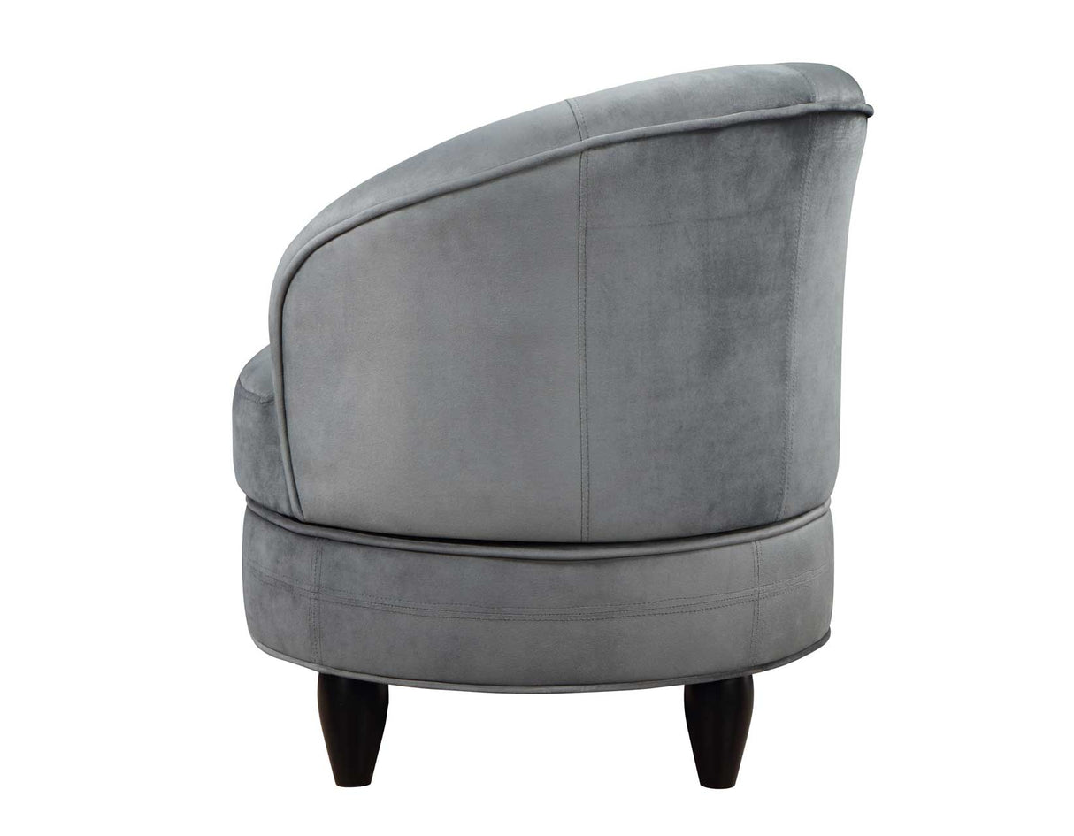 Sophia Gray Velvet Swivel Accent Chair from Steve Silver - Luna Furniture