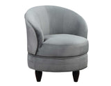 Sophia Gray Velvet Swivel Accent Chair from Steve Silver - Luna Furniture