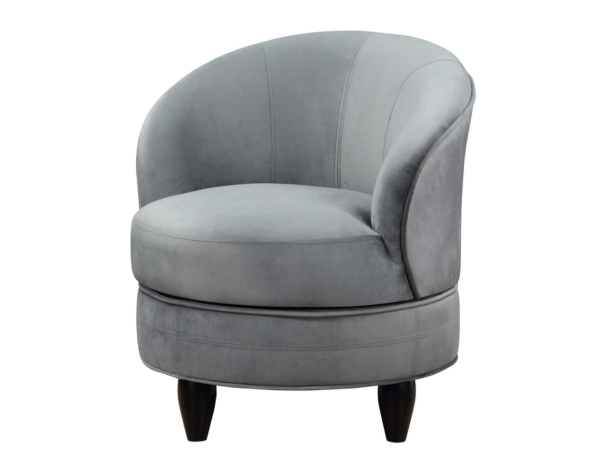 Sophia Gray Velvet Swivel Accent Chair from Steve Silver - Luna Furniture