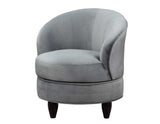 Sophia Gray Velvet Swivel Accent Chair from Steve Silver - Luna Furniture