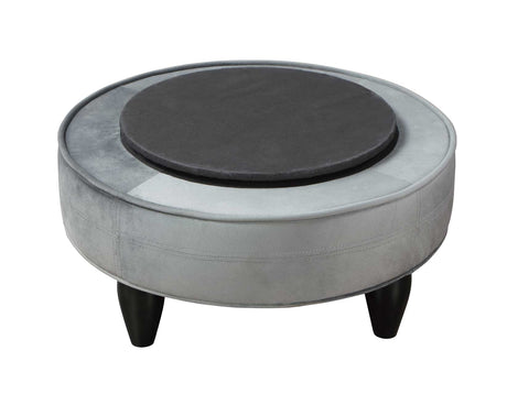 Sophia Gray Velvet Swivel Accent Chair from Steve Silver - Luna Furniture