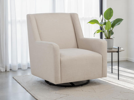 Sorrel Latte Upholstered Swivel Glider Arm Chair from Coaster - Luna Furniture
