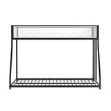 Southall Matte Black/Matte White Twin/full Metal Bunk Bed from Furniture of America - Luna Furniture