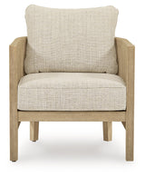 Spooners Cove Beige Outdoor Lounge Chair with Cushion (Set of 2) from Ashley - Luna Furniture