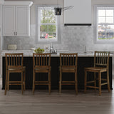 Joplin Walnut Solid Wood 24" Farmhouse Counter Height Stool, Set of 2 from Steve Silver - Luna Furniture