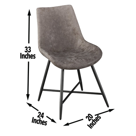 Ramona Brown PU Side Chair, Set of 2 from Steve Silver - Luna Furniture