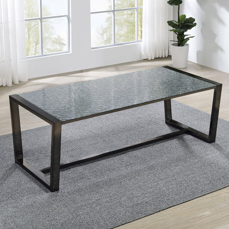 Mazie Coffee Table with Patterned Mirror Top from Steve Silver - Luna Furniture