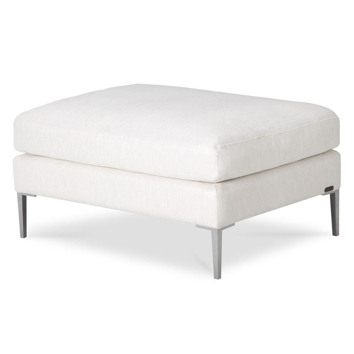 Studio Brushed Nickel Aeria Ottoman from Michael Amini - Luna Furniture