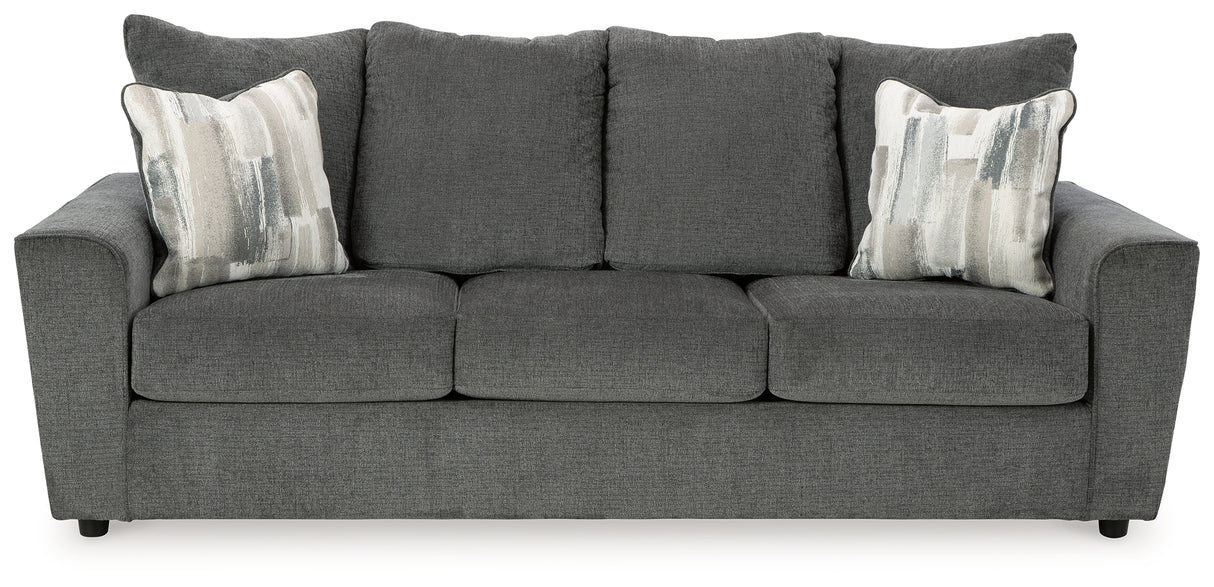 Stairatt Sofa, Loveseat, Chair and Ottoman in Gravel from Ashley Furniture - Luna Furniture
