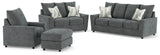 Stairatt Sofa, Loveseat, Chair and Ottoman in Gravel from Ashley Furniture - Luna Furniture