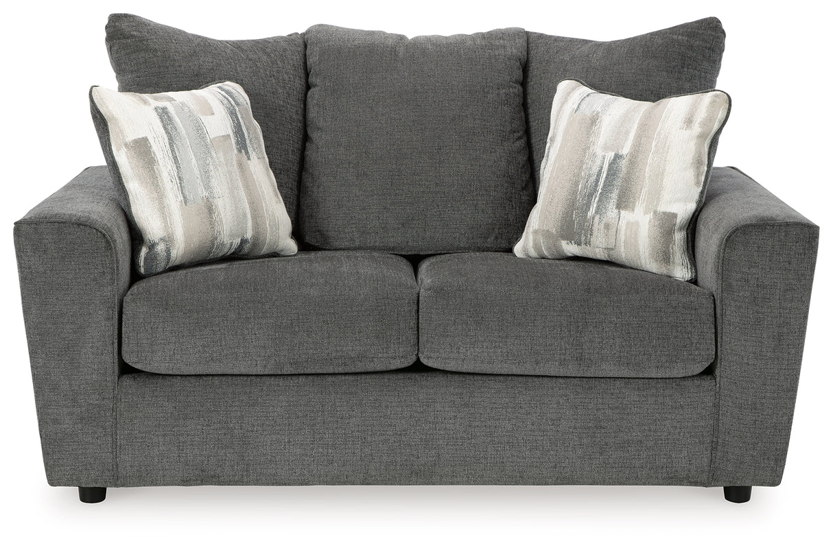 Stairatt Sofa, Loveseat, Chair and Ottoman in Gravel from Ashley Furniture - Luna Furniture