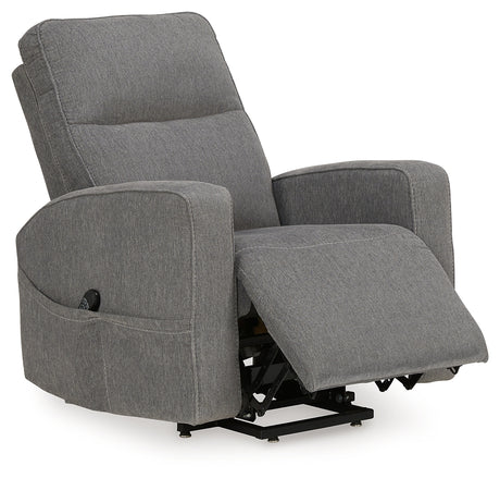 Starganza Gray Power Lift Recliner from Ashley - Luna Furniture