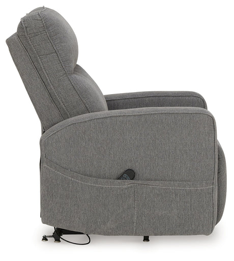Starganza Gray Power Lift Recliner from Ashley - Luna Furniture