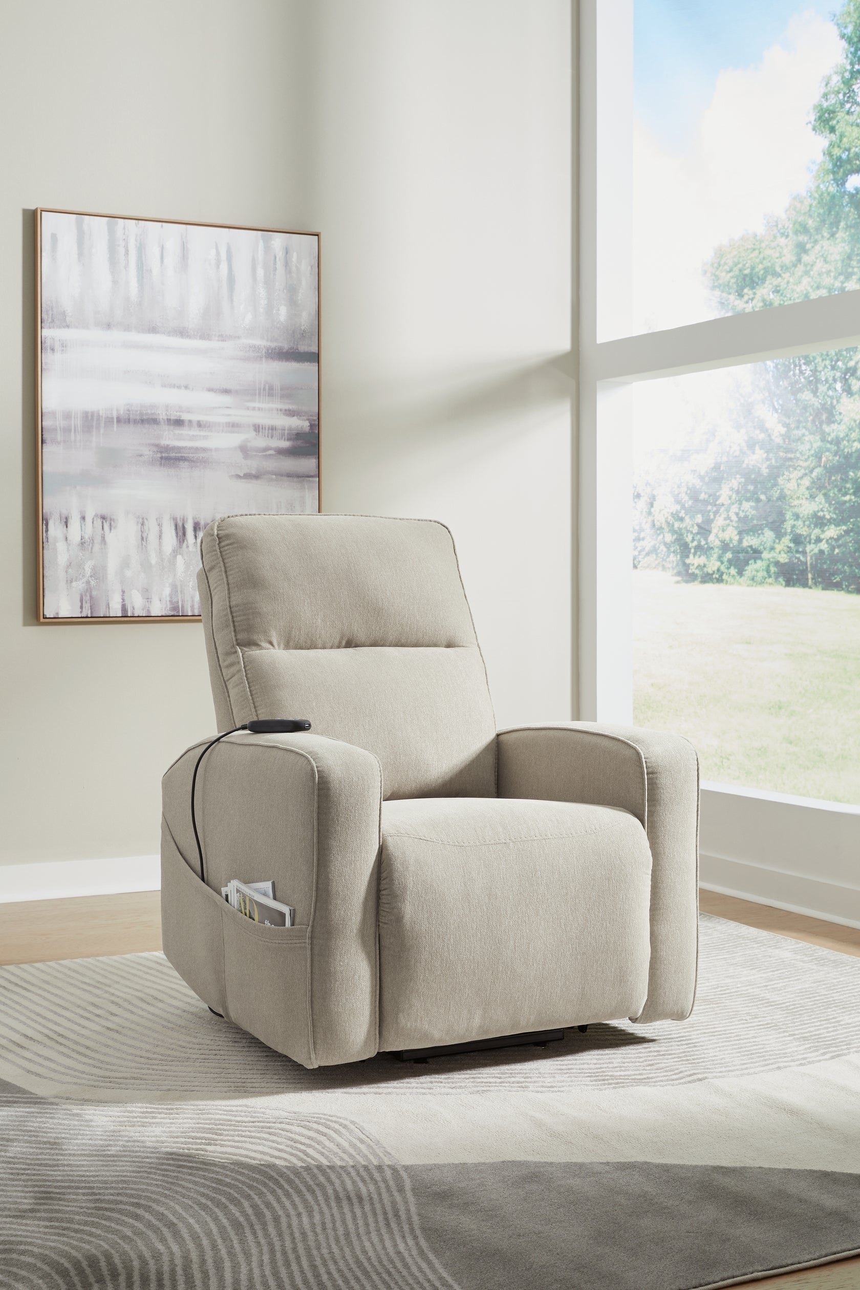 Starganza Smoke Power Lift Recliner from Ashley - Luna Furniture