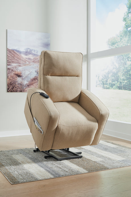 Starganza Taupe Power Lift Recliner from Ashley - Luna Furniture