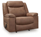 Status Check Caramel Recliner from Ashley - Luna Furniture